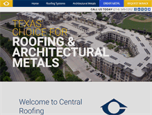 Tablet Screenshot of centralroofinginc.com